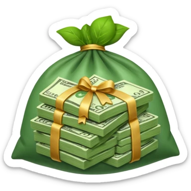 a wad of money without a bow sticker