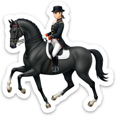 Dressage horse without rider sticker