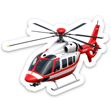 Rescue Helicopter - Airbus H145 (Model Year: 2021) (Iconic colour: Red with white) sticker