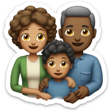 Famille 3 personne  2 mamans et 1 garçon sticker