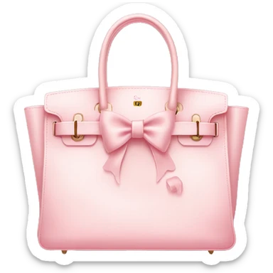 light pink birkin bag with bow sticker