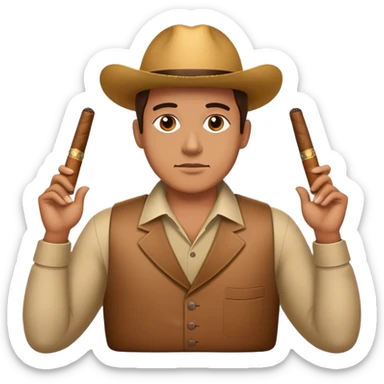 Mile with cigars on its back sticker
