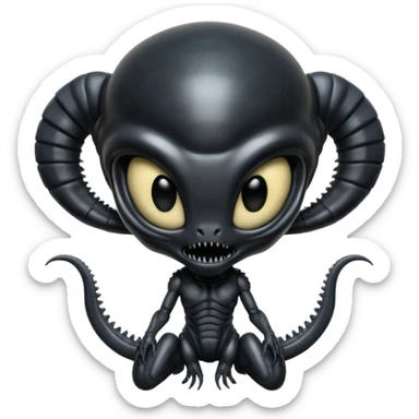 baby xenomorph from movie alien sticker
