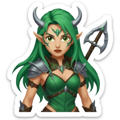 world of warcraft, demon huntress sticker