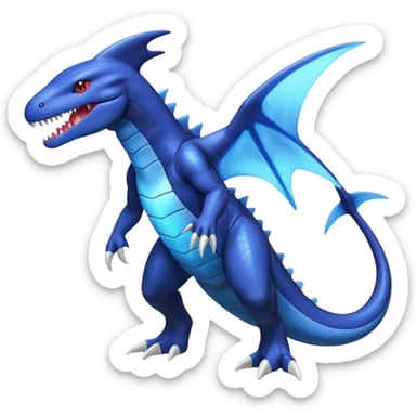 Shiny Glowing Bioluminescent Translucent Luminescent ET-Garchomp-Gabite-Amaura-Aurorus-Gible-Azelf-Pokémon (full body) sticker