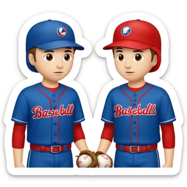 quiero dos equipos enemigos de baseball  sticker