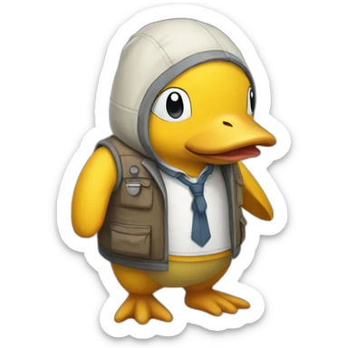 Psyduck outfit therapist sticker