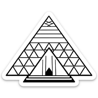 now u want a sticker black an white with louvre museum and he pyramide sticker