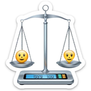 The internet 🌐  on a weighing scale sticker