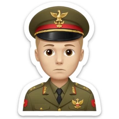 generate a realistic Russian soldier, but with a bare skull instead of a head sticker