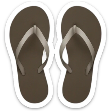 angry faced flip flop sticker