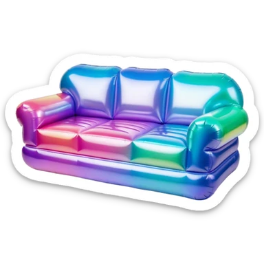 90’s Sparkly inflatable couch sticker