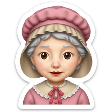 The big bad wolf put on Grandma's clothes and disguised itself as a human. sticker