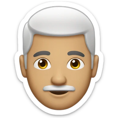 Arab man with shaved hair, goatee and light mustache  sticker