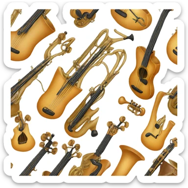 Instrumentos arpa sticker