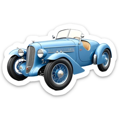  Hazy-blue Fenderless extended-wheelbase 1936 luxury racing Cord lowered powerful V-8 engined racing car featuring advanced rugged 4 wheel independent suspension, power steering, disc brakes, small leather covered steering wheel, side mounted cowl exhaust  sticker