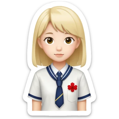 Japanese schoolgirl sticker