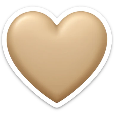 Beige heart sticker