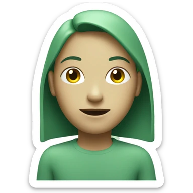 the aura around a person is muted green sticker