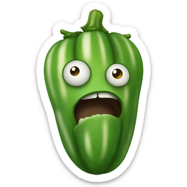 daemon withcucumbers sticker