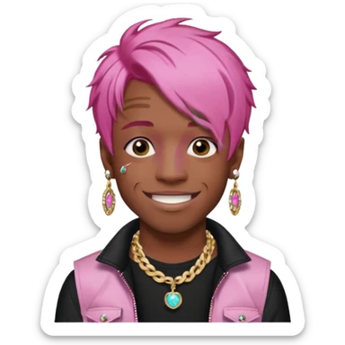 lil uzi vert pink hair sticker