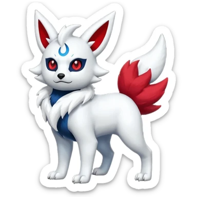 Absol-Zorua-Umbreon-Zangoose-fusion (full body) sticker