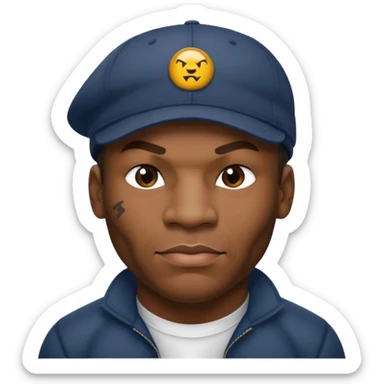 mike tyson with cap sticker