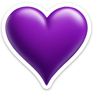 corazón morado con destellos  sticker