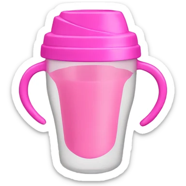 Create a pink sippy cup  sticker