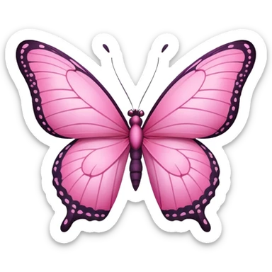 Pink butterfly emoji sticker