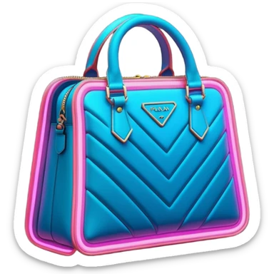 Prada neon cyberpunk style bag  sticker
