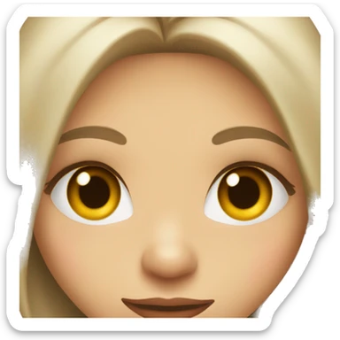 slavic girl with hazel eyes makeup smiling with teeth stands in profile sticker