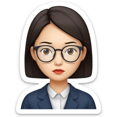 i need an image of a chinese woman analyst sticker
