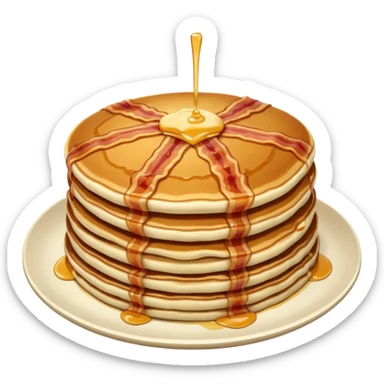 pancakes with meat sticker