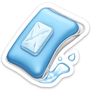 Ice pack on injured tendon sticker