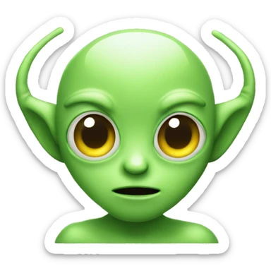 cute alien guy with the antennas sticker