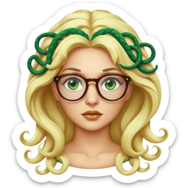 blondie Medusa Versace with glasses  sticker