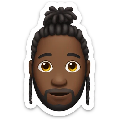 Pregnant black man with dreads  sticker