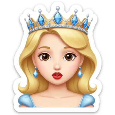 Princess who sent kiss sticker