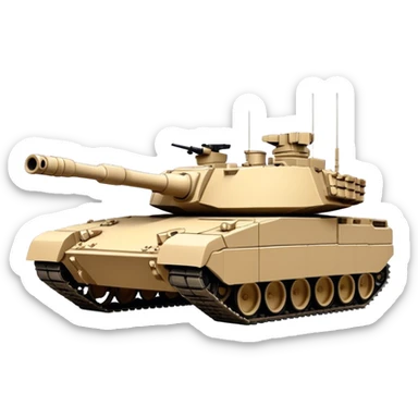 M1 Abrams Tank (sand colour) sticker