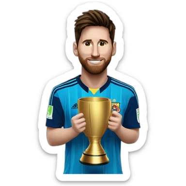 genera a messi levantando la copa del mundo sticker