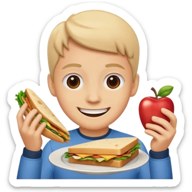 lunch time emotion simply sticker