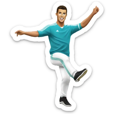 Cristiano Ronaldo dancing macarena  sticker