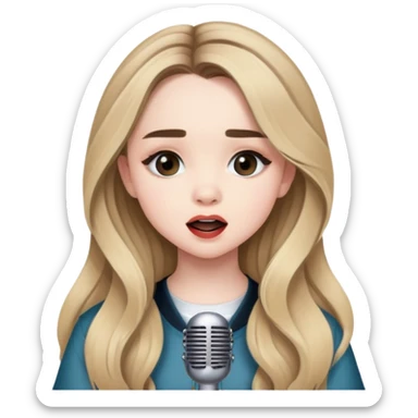 Sabrina carpenter singing  sticker