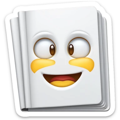 emoji of open magazines with nothing inside sticker