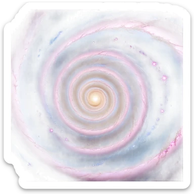  Cinematic Realistic Galaxy – A vast, sweeping view of a majestic spiral galaxy, with glowing arms of stars, dust, and gas stretching into infinity. Vibrant hues of pink, blue, and gold swirl together, capturing the grand scale and breathtaking beauty of the universe. sticker
