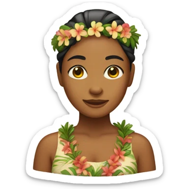 Hawaiian woman  sticker