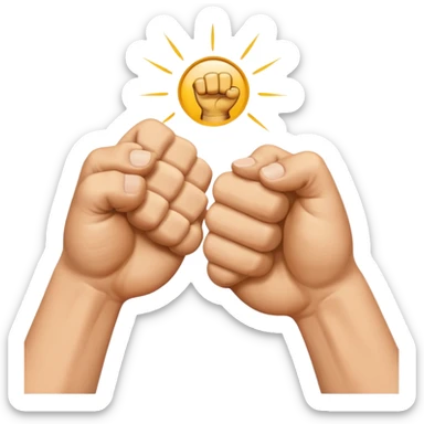 fist bump sticker