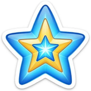 make a blue star sticker