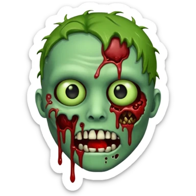 Oi eu quero um emoji de zumbi sticker